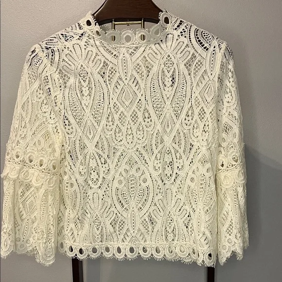 Rain Lace Blouse in Ivory Size M - Picture 1 of 7